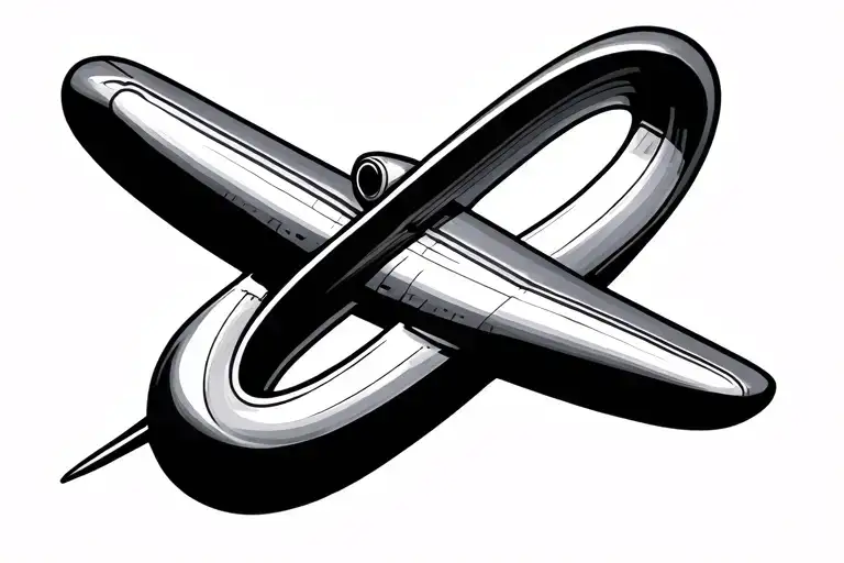plane infinity symbol  tattoo design idea