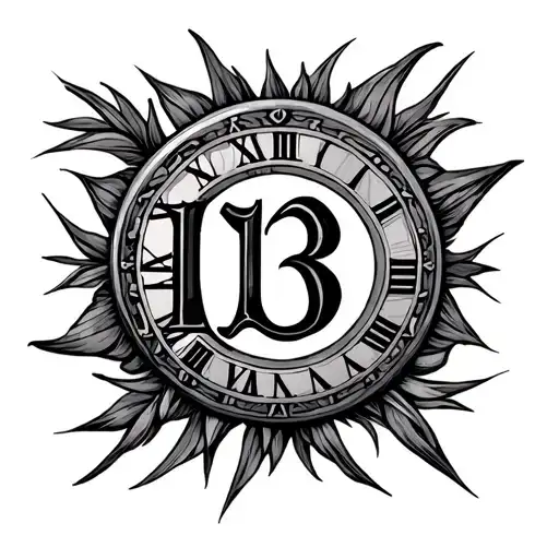 13 Roman Numeral tattoo design idea