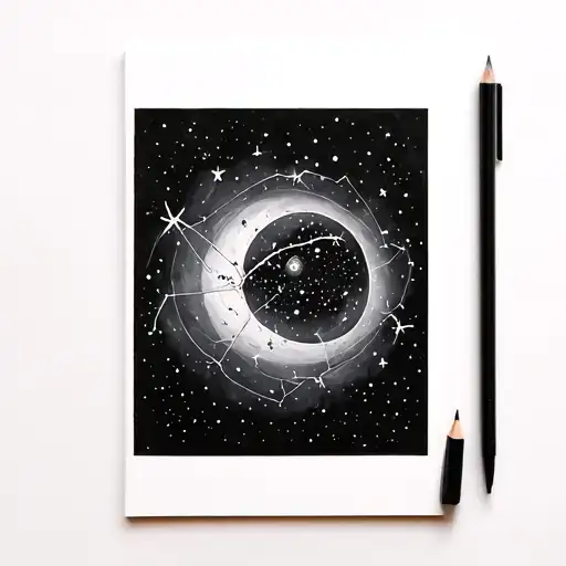 Lyra constellation tattoo design idea