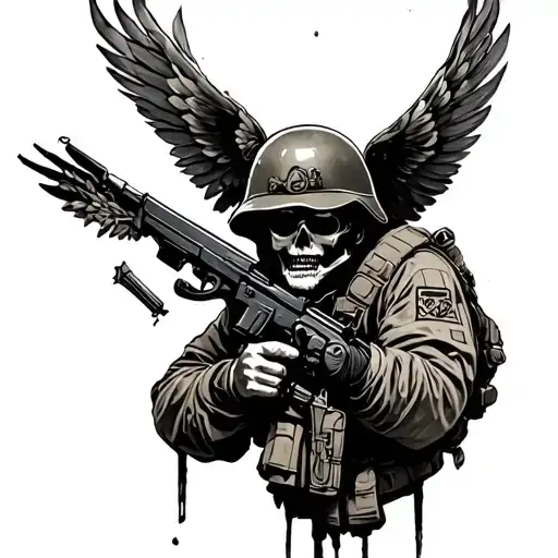 Fallen Soldier tattoo design idea