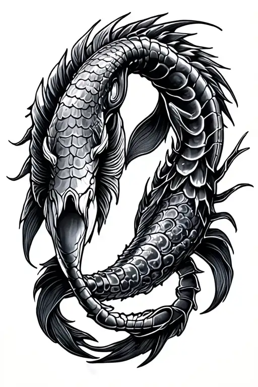 Pisces and Scorpio tattoo design idea