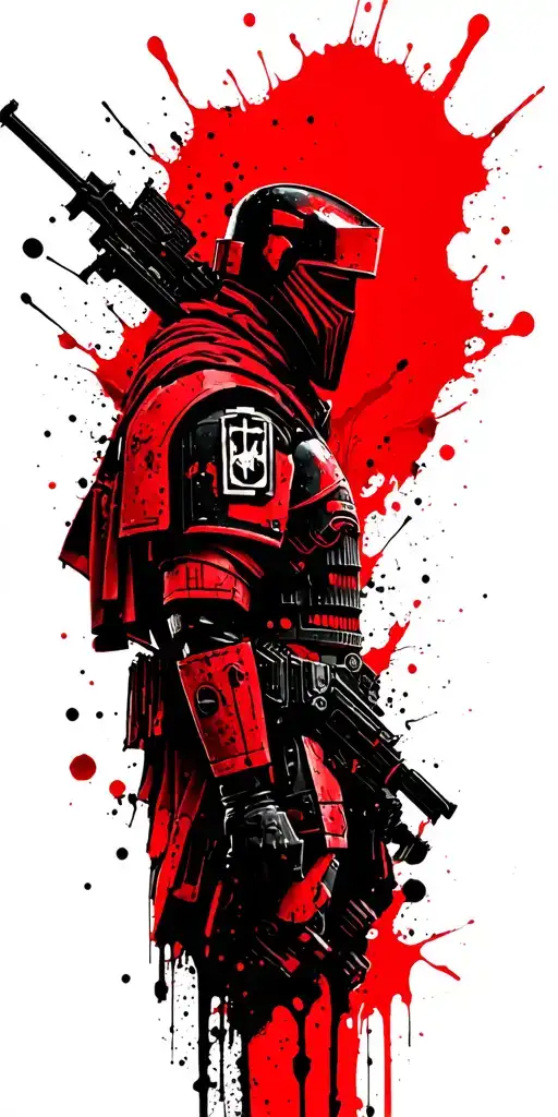 Warhammer 40k imperial guard tattoo design idea