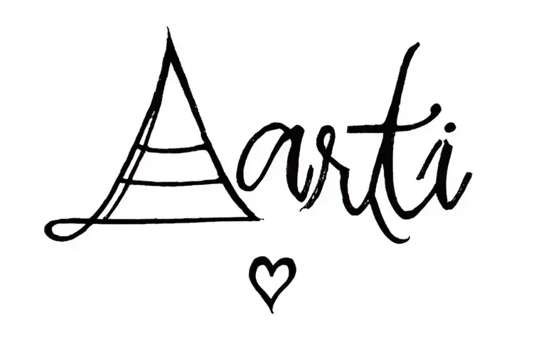 "Aarti" peace and love tattoo design idea