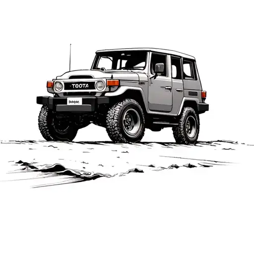 Toyota 78 Land Cruiser tattoo design tattoo design idea