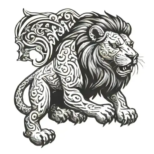 lion escanor faux tattoo design idea