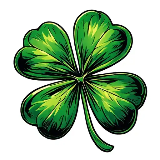 Money magnet 4 leaf clover made tattoo design idea