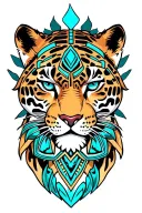 aztec jaguar tattoo design idea