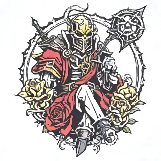 overlord anime character tattoo design idea