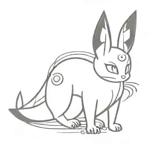 devil Umbreon tattoo design idea