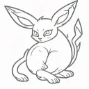 devil Umbreon tattoo design idea