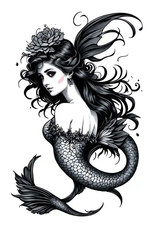 "Sabrina" Sirene tattoo design idea