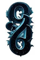 1111 numbers tattoo design idea