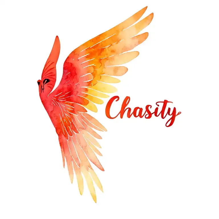 "Chasity" wings tattoo design idea