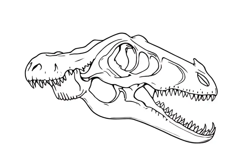 Dinosaur Skull With tattoo design idea