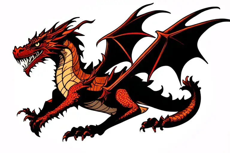 Skyrim dragon tattoo design idea