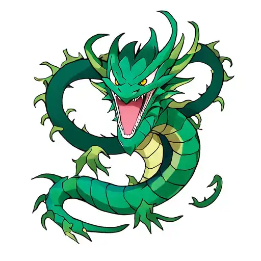 shenron dragon ball z tattoo design idea