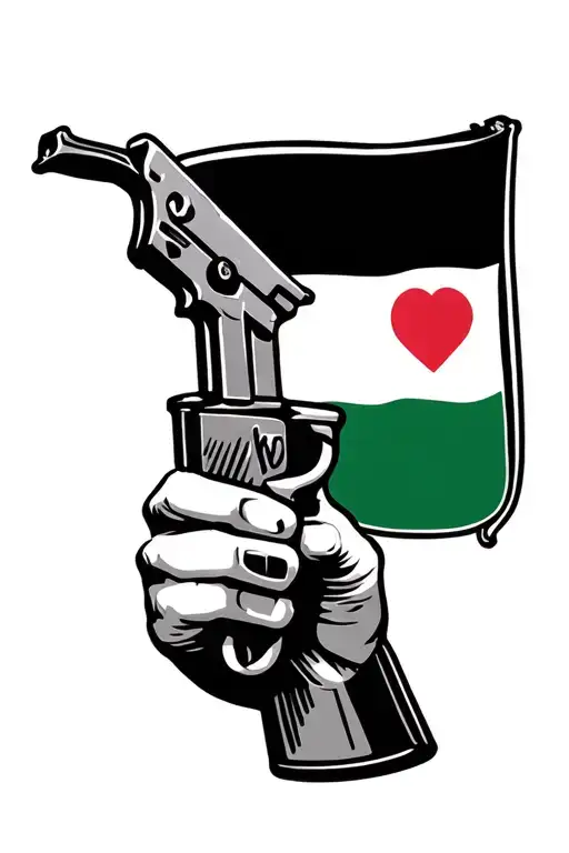 revolution, molotov cocktail, palestine tattoo design idea