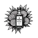 Tequila Bottle tattoo design idea