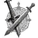 Czech sword tattoo design idea