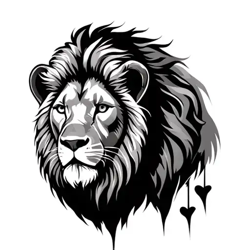 Father And Son Lion tattoo design idea
