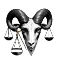 Libra Aries tattoo design idea