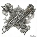 Bible Sword tattoo design idea
