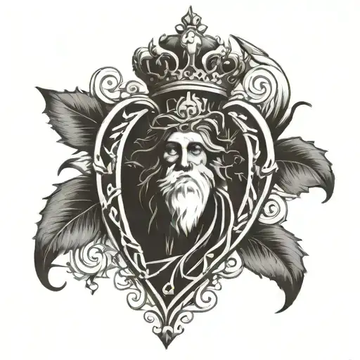 sacred heart of jesus tattoo design idea