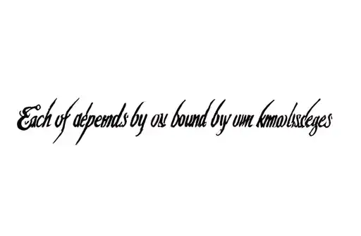 "Each of us depends on and be bound by our own knowledge and consciousness." tattoo design idea