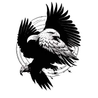 leon , eagle soaring tattoo design idea
