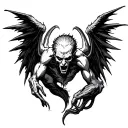 Lucifer falling tattoo design idea
