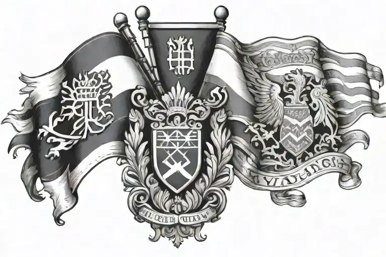 Hungary, four flags, book tattoo design idea