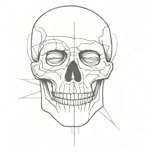 skull face tattoo design idea