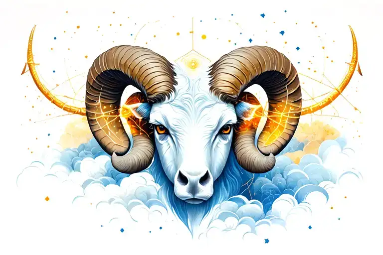 Aries constellation formed tattoo design idea