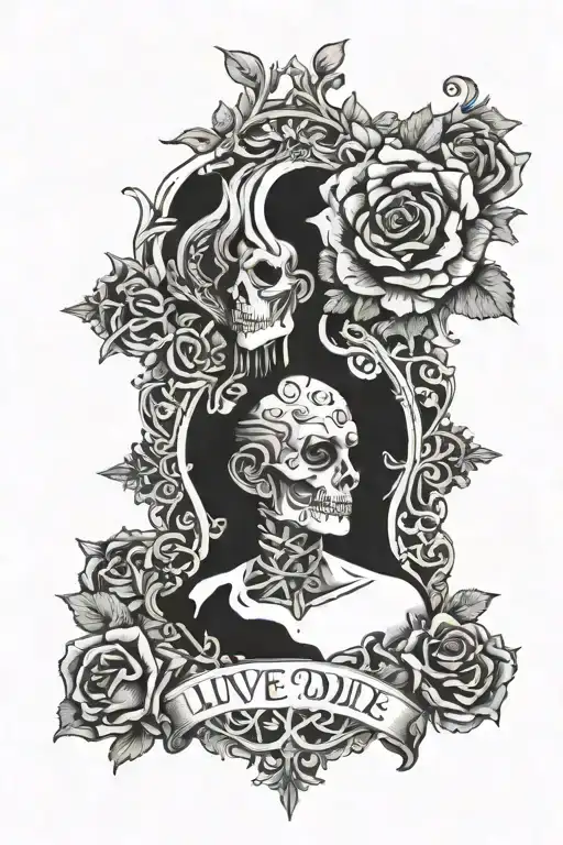 to live we must die tattoo design idea