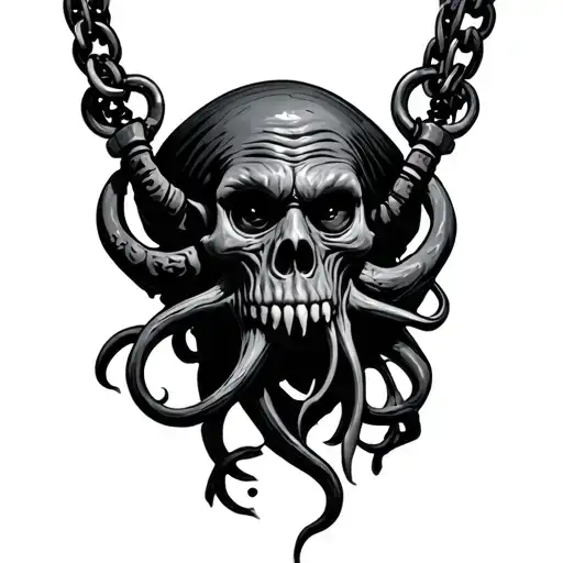 Davy Jones Necklace tattoo design idea
