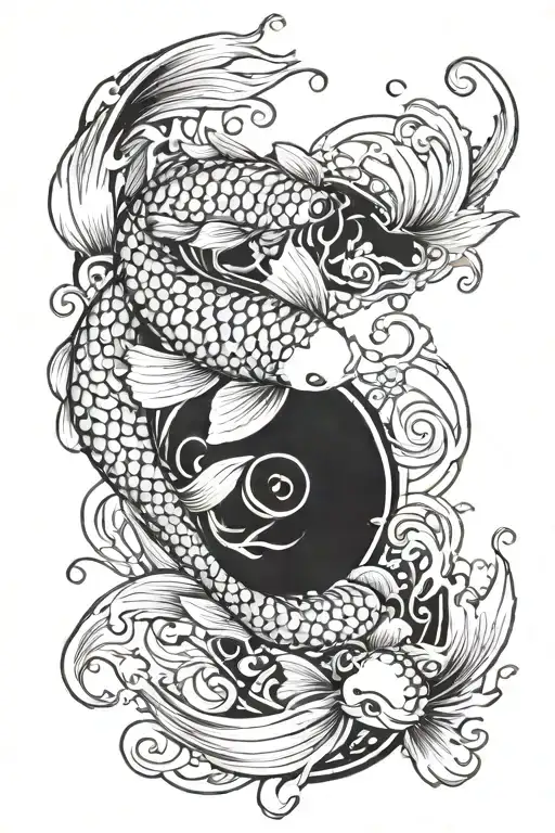 irezumi tattoo pieces koi and waves tattoo design idea