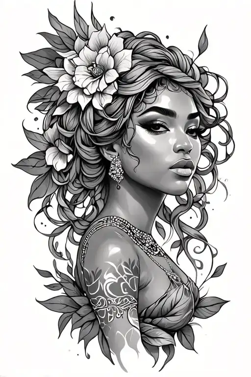 Oshun tattoo design idea