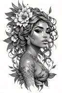 Oshun tattoo design idea