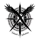 Yahweh is Salvation tattoo design idea