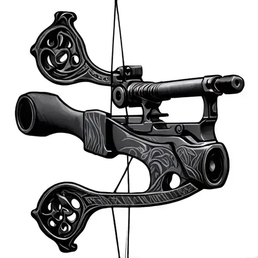 Compound Bow tattoo design idea