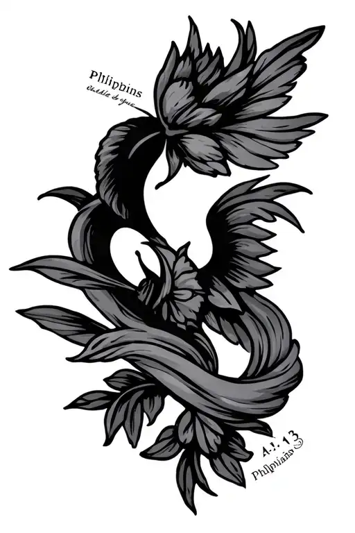 Philippians 4:13 tattoo design idea