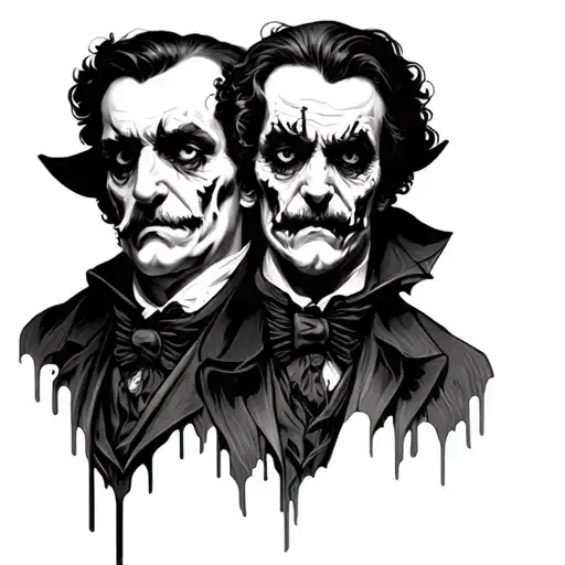 Dr. Jekyll and Mr. Hyde face ambigram tattoo tattoo design idea