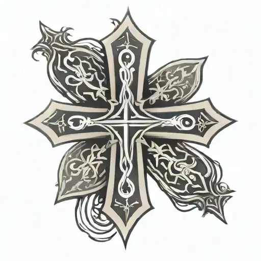nordic templar cross tattoo design idea