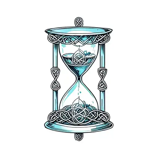 celtic hourglass tattoo design idea