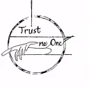 Trust no one side tattoo design idea