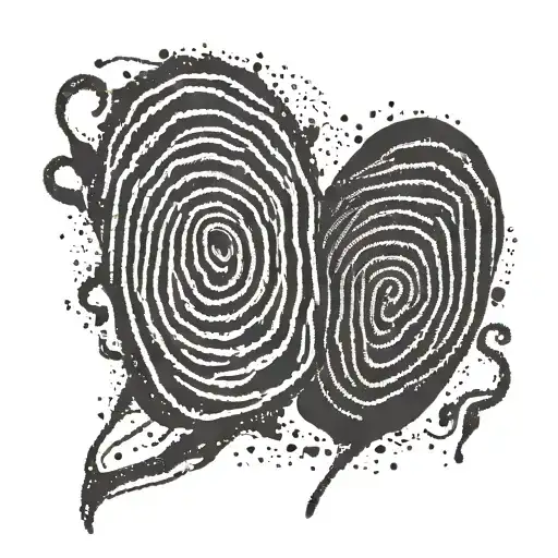 couple finger print tattoo design idea