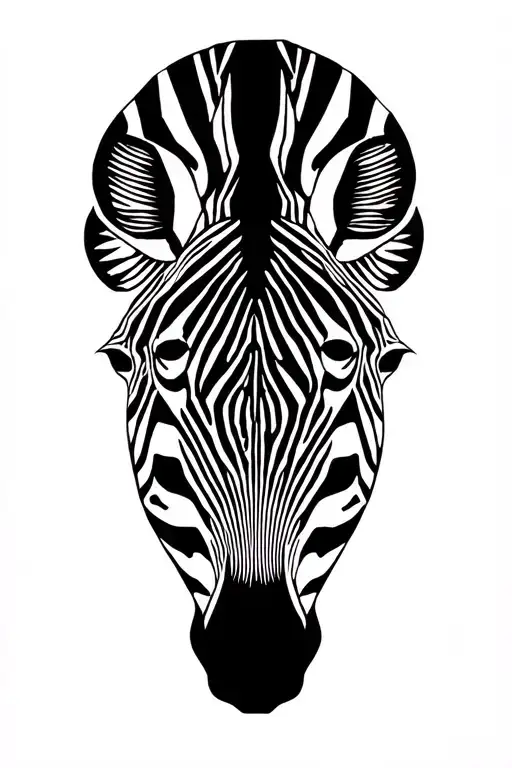 Zebra Mandela tattoo design idea