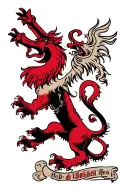 scottish red lion rampant tattoo design idea