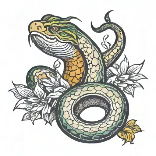 virgo LIN sadism snake tattoo design idea