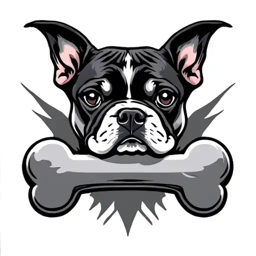 Dog Bone tattoo design idea